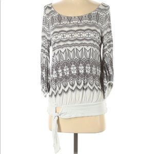 Anthropologie Deletta 3/4 Sleeve Top